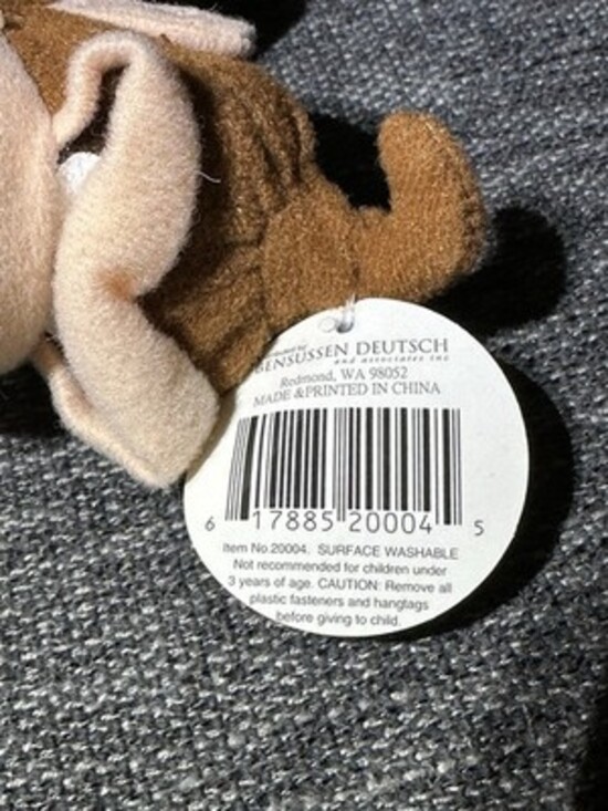 Donkey Kong Plush Nintendo 64 Collectible 1997 BD&A Vintage w/ Original Tag - Picture 4 of 5